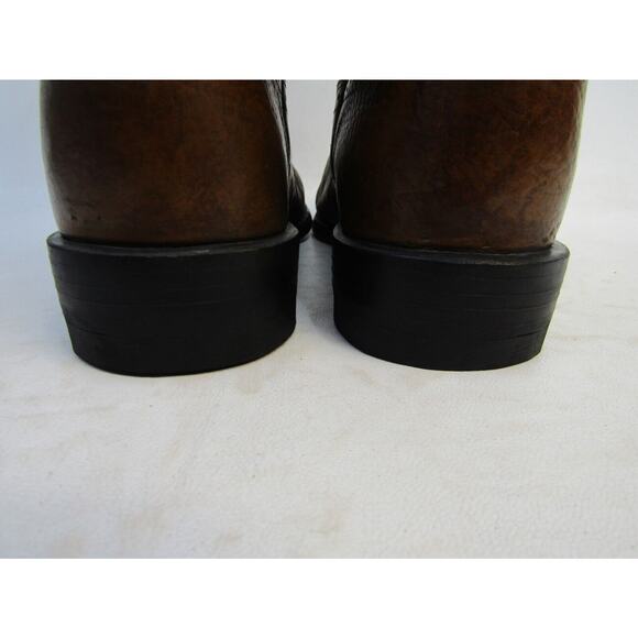 Ariat Mens Size 8.5 D Brown Leather Stockman Western Cowboy Boots